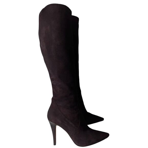 VIA SPIGA Dacia Tall Brown Suede Heeled Boot Size 9 - Picture 11 of 12